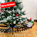 Miniatyrbilde 2 av 5: Fjernstyrt damptog julestrålebil lysmusikk tog dekorasjon leketøy