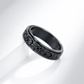 Miniatyrbillede 2 af 5: Titanium Rustfrit Stål Spinner Ringe Måne og Stjerne Fidget Ring Stresslindrende Angst Ring Forlovelse Bryllup Løfte Ring til Kvinder Mænd Størrelse 5-12