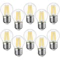 10 E27 G45 LED-lampor, 4W motsvarande 40W, retro E27 LED-lampor, varmvit 3000K, glas, 10 stycken