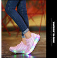 Miniatyrbilde 2 av 5: LED-rulleskøyter for barn, lysende rulleskøyter, med hjul, rosa, 40
