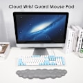 Miniatyrbillede 2 af 5: Cloud Keyboard Håndledsstøtte, Ergonomisk Musemåtte Sæt med Håndledsstøtte, PU Læder Keyboard Musemåtte Sæt med Anti-Slip Base til Skriveaflastning Zonewd