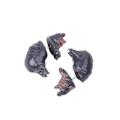 Miniatyrbilde 1 av 3: Pygmeflodhest-øreringer, håndlagde Moo Deng flodhest-øreringer 3D flodhest-statue-øreringer