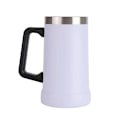Miniatyrbilde 1 av 5: 700ML Ølseidel Dobbel Vegg Isolering Rustfritt Stål Kaffekopp Termokopp for Varme Kalde Drikker Stort Håndtak Knusesikker Eventyr Drikkekopp white