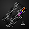Miniatyrbillede 2 af 5: 240 stk. Runde Falske Negle Display Tips - Transparent Neglekunst Display Kort Neglekunst Farve Display Tips Værktøj Negleprøve