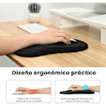 Miniatyrbild 3 av 5: Musmatta, Ergonomisk gamingmusmatta med massagefunktion, Memory Foam Comfort Touch, smärtlindrande handledsstöd, halkfri bas (30x20 cm)