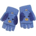 Miniatyrbilde 1 av 5: Unisex Varme Myke Vinterstrikkehansker for Barn Gutter Jenter Hanske med Hundevotter (2 til 9 år)