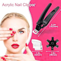 Miniatyrbild 2 av 5: Svart Akryl Nagelknipsare, Justerbar Nageltrimmer i Rostfritt Stål, Konstgjord Lösnagel Tipp Klippare för Falska Nagelkonst Manikyr Projekt