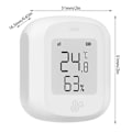 Miniatyrbillede 3 af 5: Temperatur- og fugtighedssensor med LCD-display, stemmestyring, indendørs hygrometer termometre til stue soveværelse