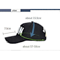 Miniatyrbilde 2 av 5: Høykvalitets 100% Bomull Justerbar Baseball Caps Ikon Monogram Svart C