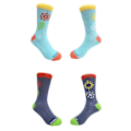 Miniatyrbillede 1 af 5: Winter Blossom børnestrømper (3-7 år) - Denim eller lyseblå Multicolor Small (Age 3-5) / Denim