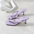 Pikkukuva 1 / 3: Stiletto-kantaiset ulkoilmakäyttöön tarkoitetut naisten sandaalit, yksivärinen, suuri koko, avoin varvas Purple 40
