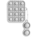 Miniatyrbilde 1 av 5: Pop-deksel for Airpods 1 2, Stressreduserende Fidget Leker Push It Bubble Myk Silikondeksel Trådløs Øretelefondeksel for Voksne Barn (Grå) Grå -
