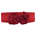 Miniatyrbilde 5 av 5: Elastisk midjebelte, bredt belte for kvinner for bluse, genser, maxi-skjorter Red