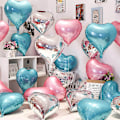 Miniatyrbilde 4 av 4: 10 stk. Perleblå Hjerteformede Folieballonger 18 Tommer Hjerte Mylar Ballonger For Baby Shower Bryllup Valentinsdag Dekorasjoner Kjærlighetsballonger Festdekorasjoner