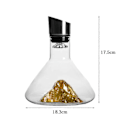Miniatyrbillede 2 af 4: Glas Vinkaraffel med Belufter Rustfrit Stål Filtrering 12-Kanals 1600ml Kapacitet Håndlavet Rødvin