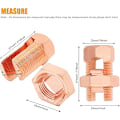 Miniatyrbillede 5 af 5: 10 stk. Massiv Kobber Split Bolt Konnektor, Jordledningsklemme - 6AWG