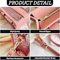 Miniatyrbillede 3 af 5: Tote Taske til Kvinder, Skinnende Læder Tote Taske Trendy Top Håndtag Crossbody Håndtasker til Arbejde Rejse