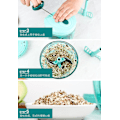 Miniatyrbillede 4 af 5: Manuel grøntsagshakker med 5 blade, nem håndbetjent bærbar hvidløgspresser, piskeris og smoothieblender, 900 ml (blå) fra Valuetools BPA-fri