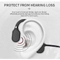 Pikkukuva 2 / 3: Luujohtokuulokkeet Bluetooth 5.0 Langattomat Kuulokkeet Vedenpitävä Urheilukuuloke Mikillä Treeneihin Juoksuun Ajoon red