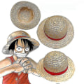 Miniatyrbilde 1 av 2: One Piece Luffys stråhatt av samme stil stråhatt förälder-barn solhatt COSPALY solskyddande prestandahatt Wheat straw Adult 31cm