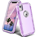 Pikkukuva 1 / 5: hEYTEA Suojakotelo iPhone XR:lle, kestävä iskunkestävä putoamista estävä kirkas kotelo, kristallinkirkas, kristallin violetti -