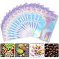 Miniatyrbilde 4 av 5: 100 Stykker Mylar Ziplock-poser, 10x15cm Folieposer Gjenlukkbare Ziplock-poser Holografiske Luktsikre Poser for Festgaver Mat Godteri Kjeks Smykker
