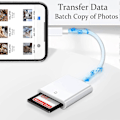 Miniatyrbillede 2 af 4: Apple Lightning til SD-kort Kamera Læser Adapter til IPhone IPad Kamera Trail Vildtkamera Kortlæser til IPhone Mini, Ingen APP Nødvendig - Plug and Pl