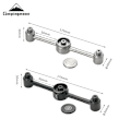 Miniatyrbilde 4 av 5: OD tank gass 3-veis adapter gasslys gasslampe splittadapter skru-inn svart utstyr BKZ33