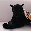 Miniatyrbillede 5 af 5: Plys Fyldt Sort Leopard Ledsager Dyr Plys Fødselsdagsgaver Miljøvenlig Plys til Kæmpe Panter til Dukke Behagelig 30CM