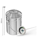 Miniatyrbillede 2 af 3: Komposttermometer - Termometer i rustfrit stål til hjemme- og havekompost - 54 mm diameter C og F skala, 500 mm temperaturprobe Cisea Compost