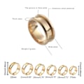 Miniatyrbillede 3 af 5: 6x Ring Smykkefremstilling Vielsesringe Kerne Blank til Indlægsring Rustfrit Stål Rillet Fingerring 8mm Bredde Håndværk Gold