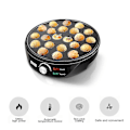 Miniatyrbillede 4 af 4: Sort Takoyaki Maskine Elektrisk Takoyaki Pande Fyldt Pandekagepande Med 18 Takoyaki Huller