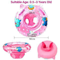 Miniatyrbilde 2 av 5: Baby Svømmering, Elefantsete Baby Svømmehjelp, Baby Svømmehjelp med Svømmesete (PVC) Egnet for småbarn fra 6 måneder til 48 måneder (rosa)
