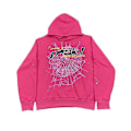 Miniatyrbilde 2 av 4: Hettegenser med edderkoppnettgrafikk, bomullsgenser for menn og kvinner 2XL Pink