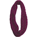 Miniatyrbillede 2 af 5: Dame Tyk Ribstrikket Vinter Infinity Circle Loop Halstørklæde Premium Twist Purple Red Grape