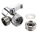 Miniatyrbillede 2 af 5: Zihaisheng Vandhane Adapter Luftblander Vandhane Tilslutning Køkkenvask Splitter Brusehoved Omskifterventil