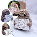 Miniatyrbild 3 av 4: Rolig potatis stickad docka födelsedagsdekor Kid
