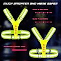 Miniatyrbillede 4 af 5: LED Refleksvest, Høj Synlighed LED Refleks Sikkerhedsvest Løbelys Til Løbere - YUHAO