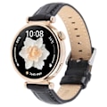 Miniatyrbillede 2 af 5: Til Garmin Lily 2 Active/Lily 2 håndledsrem 14 mm Toplag Ko Læder Urrem Black Bamboo Grain