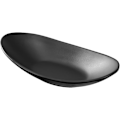 Miniatyrbillede 1 af 5: Sort skål, 21 x 11 cm, oval skål, tom entrélomme, moderne centerpiece design, bord slikholder