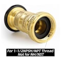 Pikkukuva 5 / 5: Palopostin suutin 1-1/2 tuuman NPSH/NPT Palopostin suutin 100 Psi 75 Gpm Messinki Palokalusto Jet Fog S
