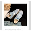 Miniatyrbillede 1 af 6: Rosa jordbær-bjørn læder træningssko, tyske damer casual sportsko, højdeforøgende Forrest Gump design Blue 37