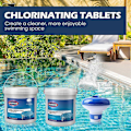 Miniatyrbillede 3 af 5: 300 stk. Klor Tabletter Rense Tablet Kemisk Flydende Swimmingpool Spabad 220g