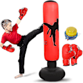 Miniatyrbillede 1 af 5: Punching Bag til børn. Oppustelig boksesæk. Boksesæt til børnetræning. Øjeblikkelig rebound