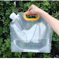 Miniatyrbild 5 av 5: 2 st utomhus bärbar hopfällbar stor kapacitet bergsklättring camping vattenutrustning plast vattenförvaringsväska Transparent 2.5L