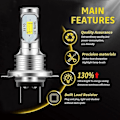 Pikkukuva 1 / 4: h7 LED Canbus Ajovalot H7 LED Lähivalopolttimo 6000K IP 68 CSP 3570 LED-siru
