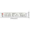 Pikkukuva 5 / 5: 220-240 V Laaja Jännite T5 Elektroninen Liitäntälaite Loistelampuille Kotiin 1X21W
