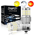 Pikkukuva 1 / 5: 2x 1800LM Canbus P21W 1156 BA15S LED-polttimo Skoda Superb Octavia 2 FL 2010 -malliin 1156 yellow