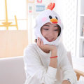 Pikkukuva 4 / 5: Chicken Hat Toy Props Lisävarusteet Pehmopää Fancy Taiyaki Cap Photo Props White