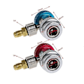 Miniatyrbild 3 av 5: 2st Bil Auto Freon R134a Snabbkopplingar Adaptrar Luftkonditionering Köldmedium Justerbar A/c Manifo